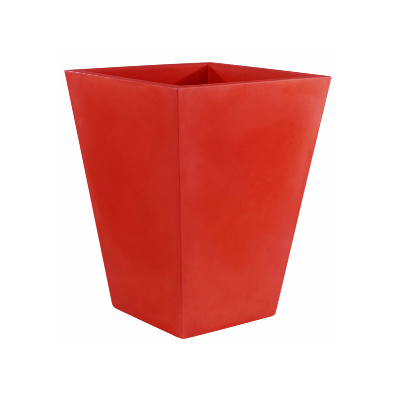 Cono Resin Pot Planter, 30.75" H x 23.5" W x 23.5" D, White