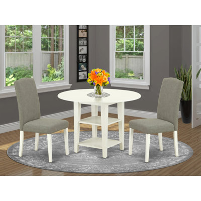 Nante Drop Leaf Rubberwood Solid Wood Dining Set by Winston Porter