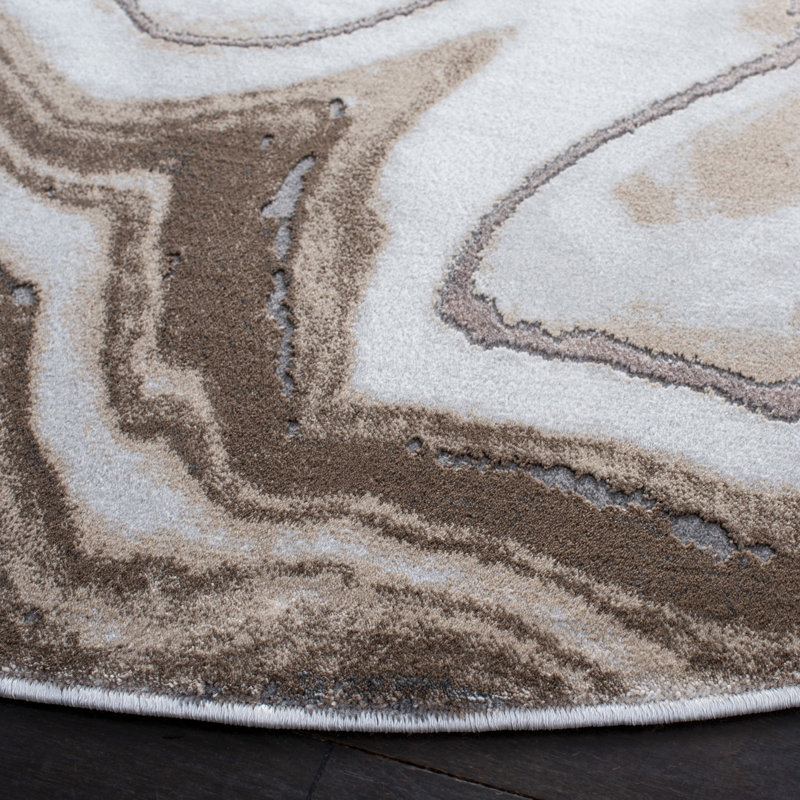 McVicar Craft Performance Abstract Rug, Round 8'