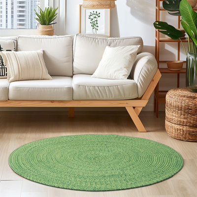 Tapis vert tressé à la main Zslater
