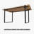 59 Inch Modern Industrial Light Wood Grain MDF Dining Table, 1.5 Inch Thick Tabletop With Black Metal Legs For 4-6 People