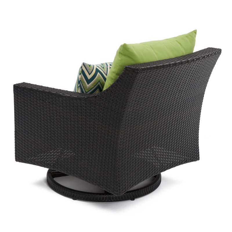5 PC Deep Seating Club Chair Conversation Set, Ginko Green Sunbrella