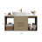 Modern 39.4 Wall-Mounted Bathroom Vanity with Oval Ceramic Sink Floating Vanity Multi-Layer Solid Wood Cabinet Soft-Close Drawers Open Shelf Storage-2138491226