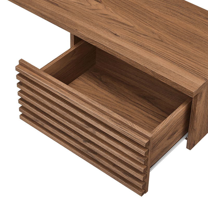 Bureau de coin mural Render par Modway, Noyer
