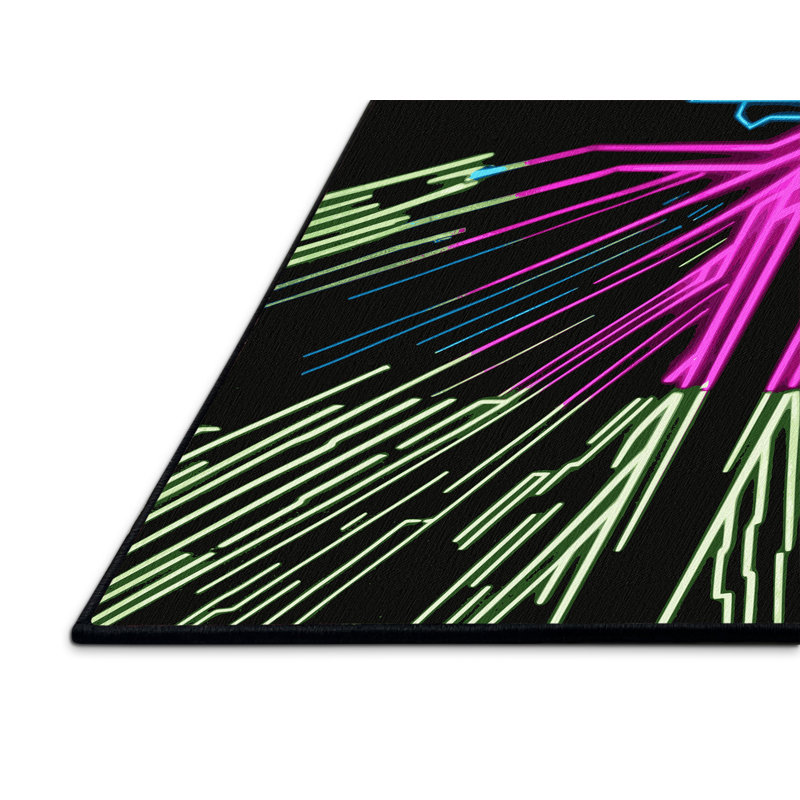 Neon Cascade Rug, Rectangle 2' x 3'