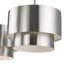 Très grand lustre linéaire en nickel brossé 3 lumières Ordaz-121436258