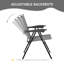 Camary 3 Piece Outdoor Bistro Set, Glass Top Coffee Table, Grey