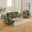 Canapé modulaire rembourré 3 pièces avec base en bois massif et coussins Drayk-1183707647