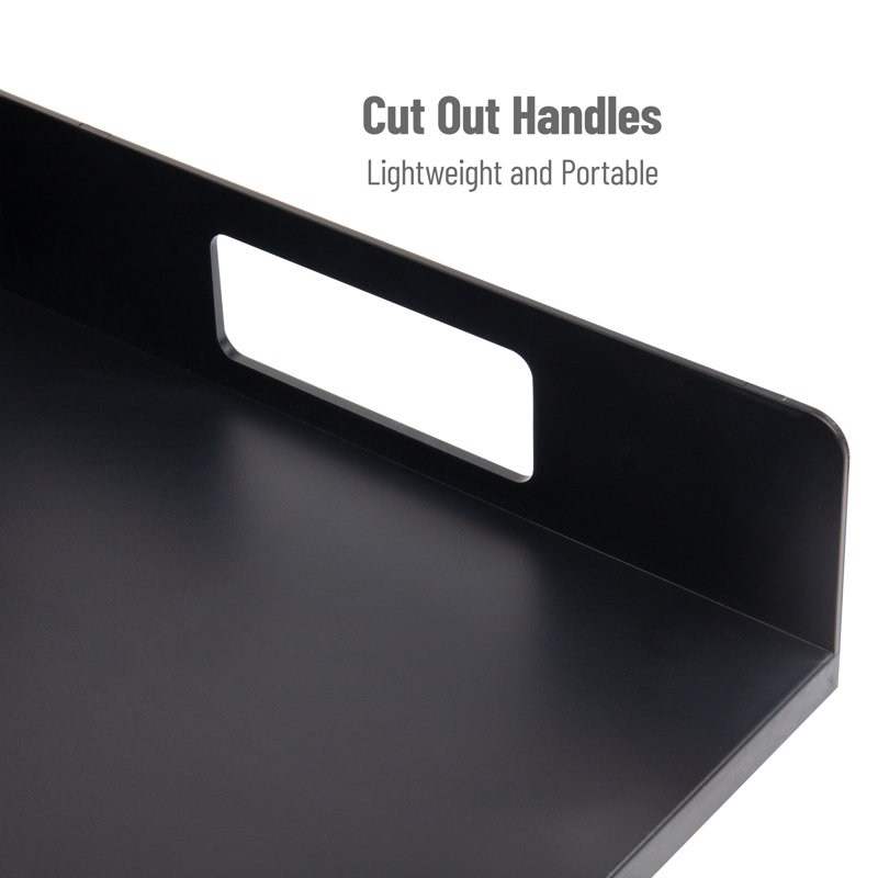 Black Plastic 7-Compartment Cutlery Organizer Tray