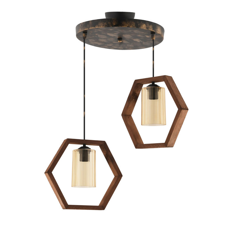 Lustre, Brun, Rétro, Deux lumières