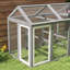 Chicken Run Wooden Chicken Coop with Combinable Design - Grey