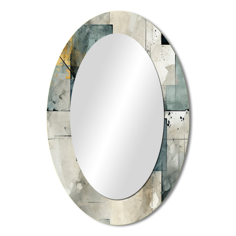 Miroir mural gris, H 36 po x l 24 po