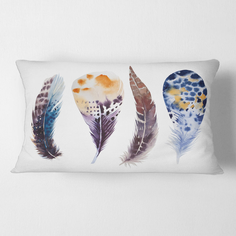 Housse et insert de coussin rectangulaire Feather