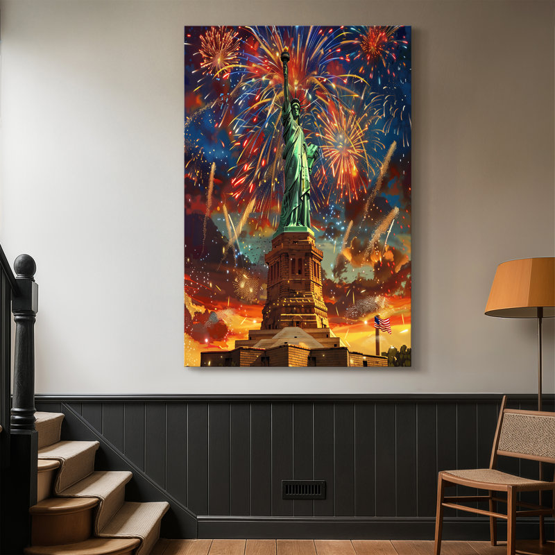 Feux d'artifice sur toile tendue Liberty-Gallery - prêt à être accroché, 40X60