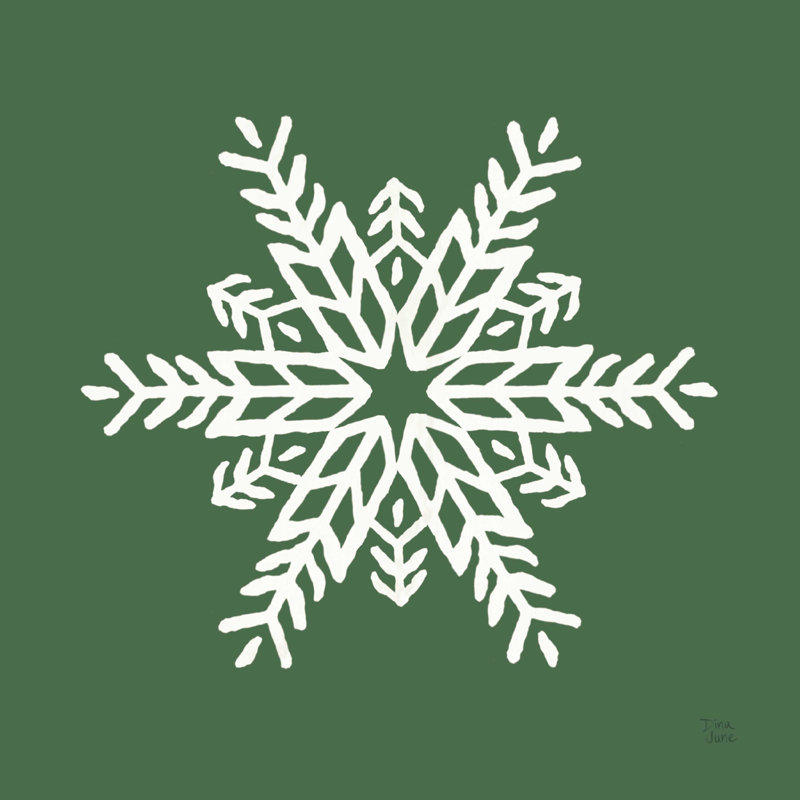 Flocon de neige Holiday Ride I, H 12 po x l 12 po, Non, Toile tendue