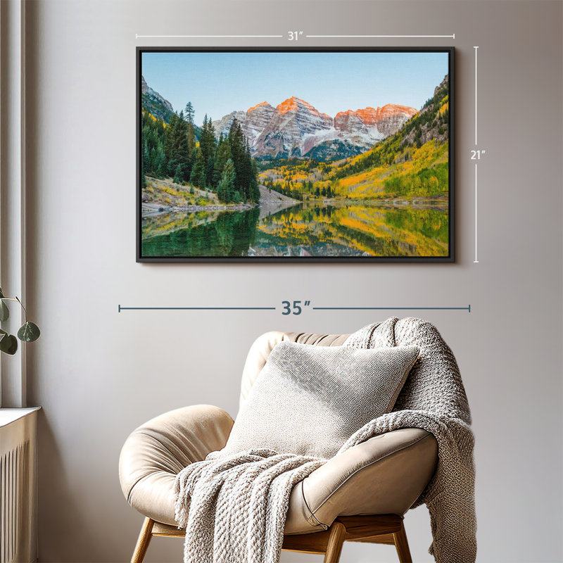 Impression sur toile Maroon Bell In Autumn, H 21 po x l 31 po
