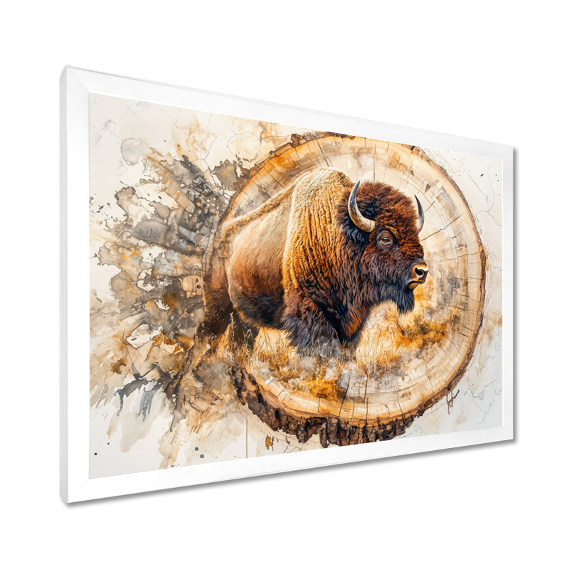 Genni - Animals Large Wall Art, H 12 po x l 20 po, Cadre simple, Blanc