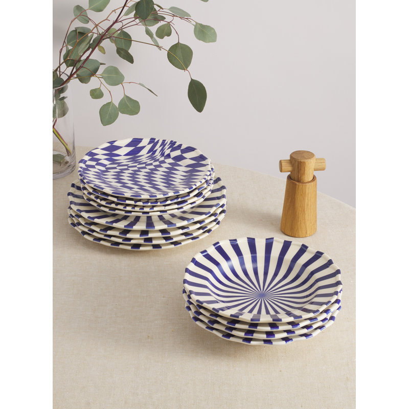 Mafalda Stoneware Dinnerware Set - Service for 4