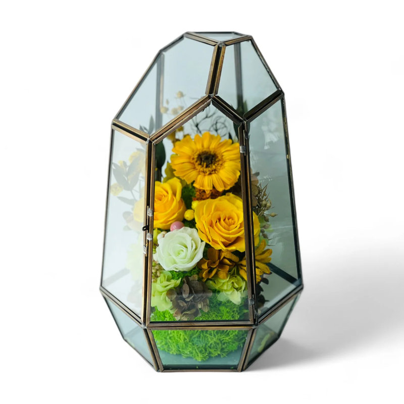 Arrangement floral en boîte