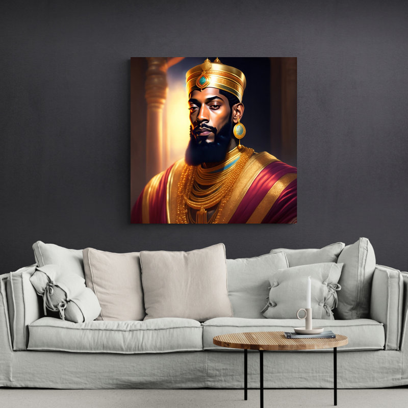 «Nipsey Hussle» par Stephen Chambers, impression sur toile tendue, L 15 po x H 15 po