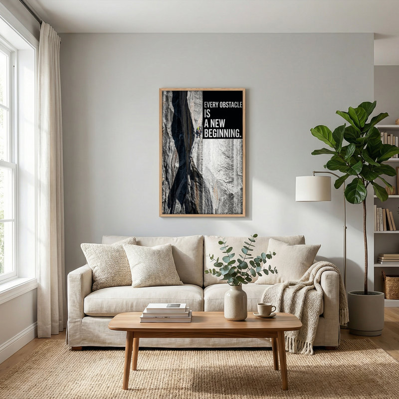 Mountain Climber, reproduction d'art sur toile, ensemble de 1, Naturel, 48"H x 36"W