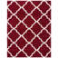 Tapis géométrique rouge / ivoire-1312769460
