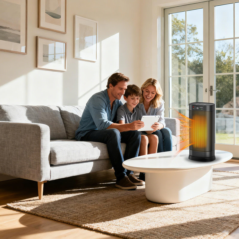 PTC Ceramic Space Heater: 2S Instant Heating, Multiple Modes, Safety Protection, Compact Portable, Quiet For Home/Office