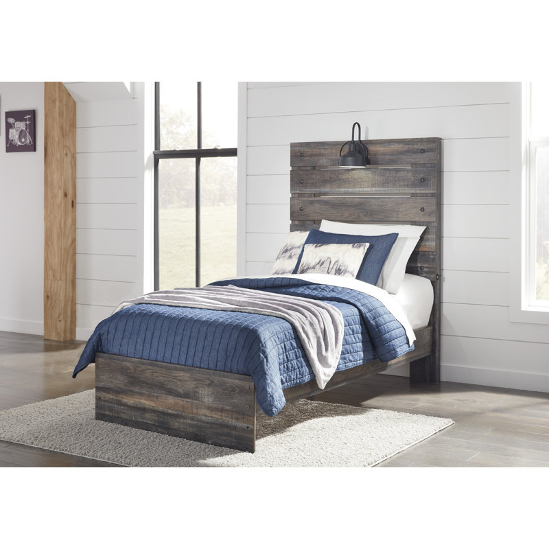 Drystan King Panel Bed, Lit simple
