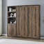 Lit escamotable moderne avec armoire latérale pour petites chambres et chambres d'amis-116844403
