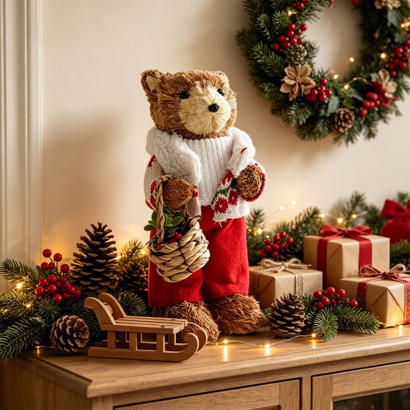 Figurine décorative de Noël en mousse à poser sur une table ou un bureau. Plusieurs formes disponibles. Parfait pour la décoration intérieure.