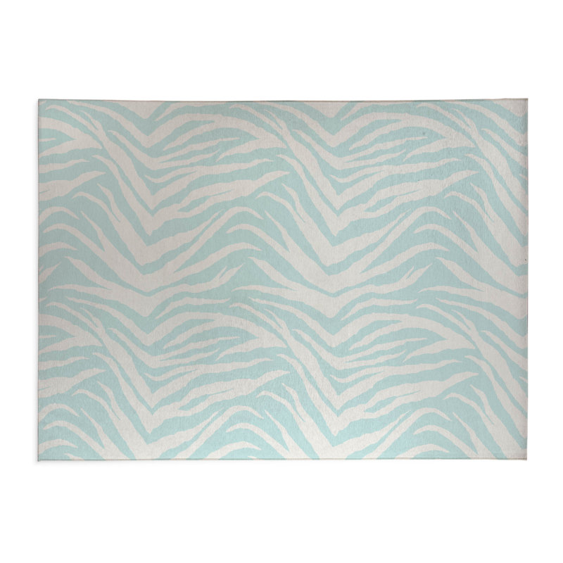 Paillasson Zebra, L 60 po x L 84 po, Bleu clair