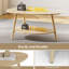 Oval Coffee Table,2 Tier Storage Coffee Table,for Living Room-135867051-135867052