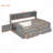 Wood Daybed With 2 Bedside Cabinets, Upper Shelves And 4 Drawers-210276797