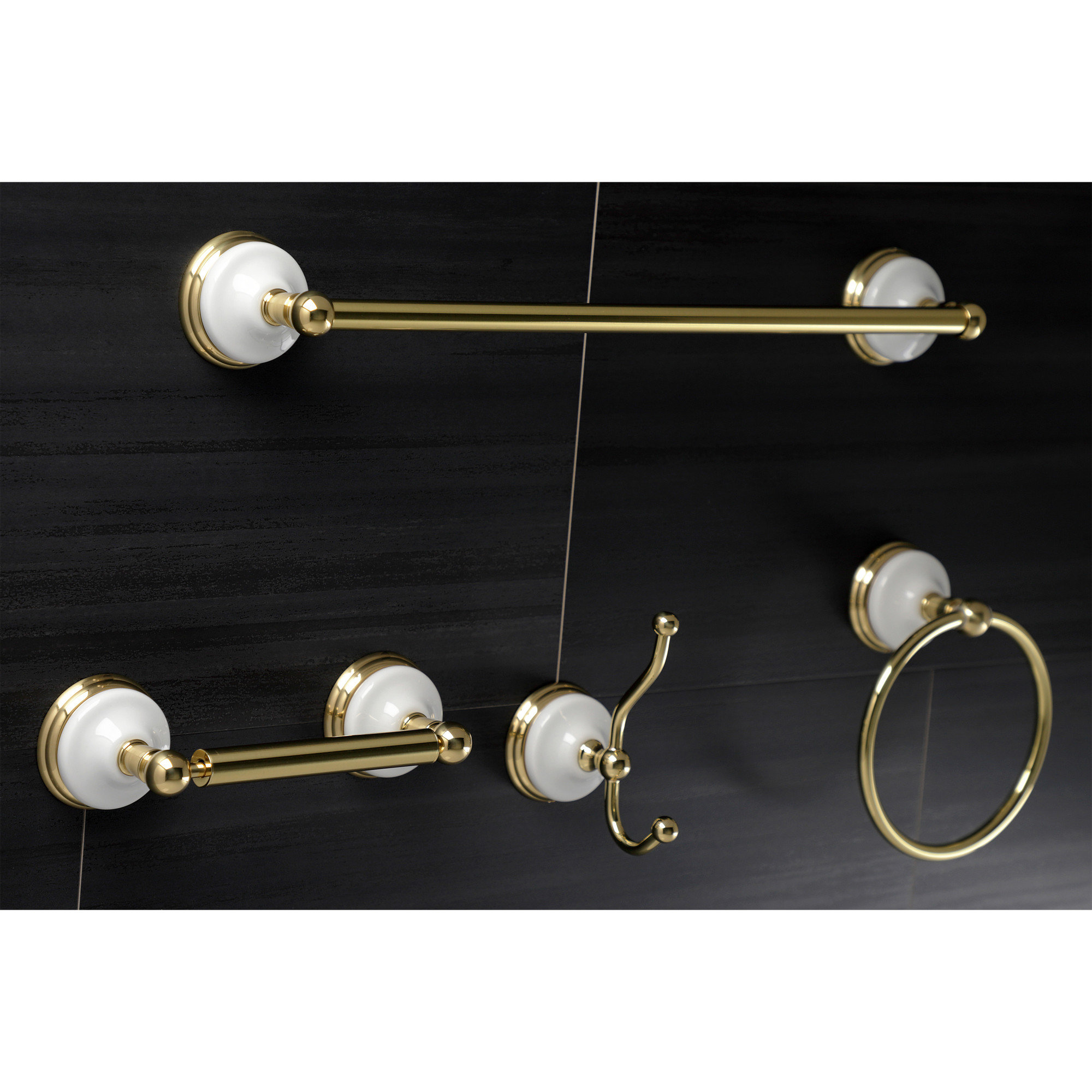 Kingston Brass Victorian 4-Piece Bathroom Hardware Set & Reviews | Wayfair