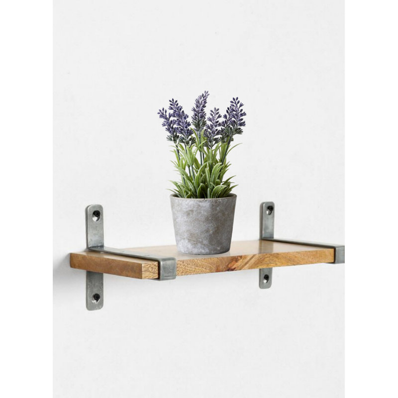 10'' Faux Flowering Plant in Stone Pot