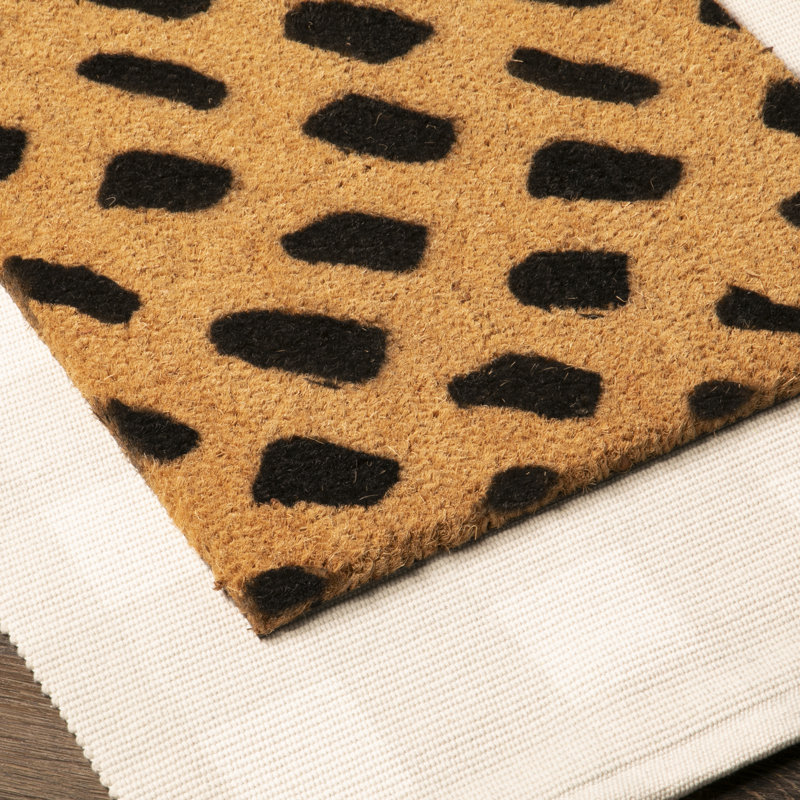 Eleena Non-Slip Chequered Indoor Doormat, Beige
