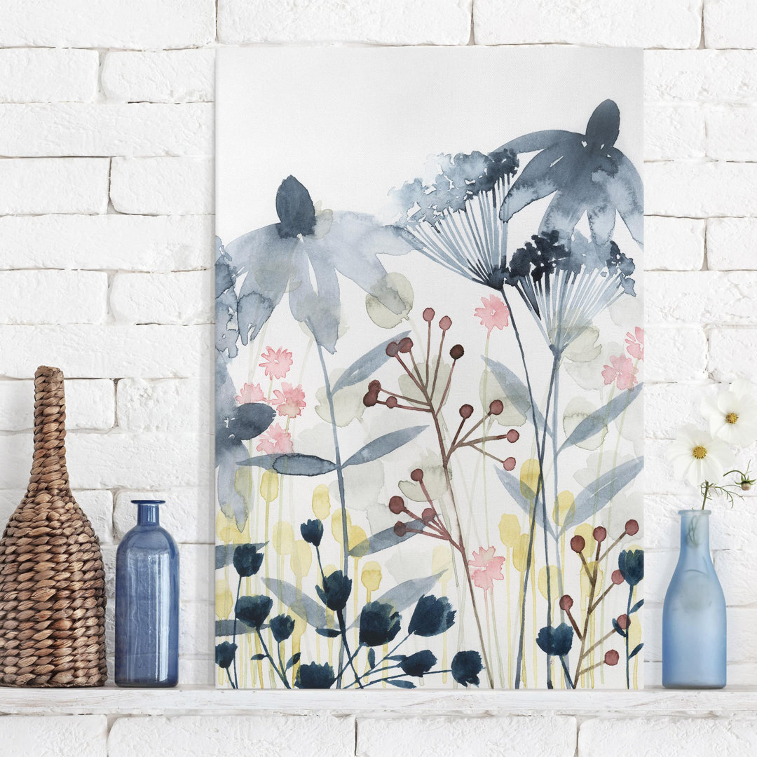 Leinwandbild Wildblumen-Aquarell II