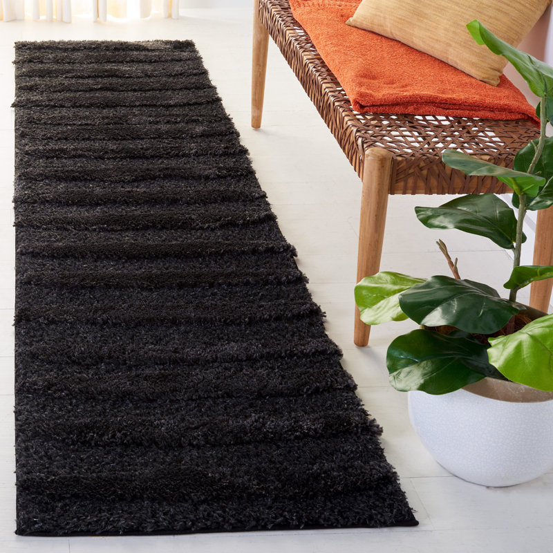 Tapis gris anthracite Adedapo, Tapis de couloir 2 pi 2 po x 8 pi