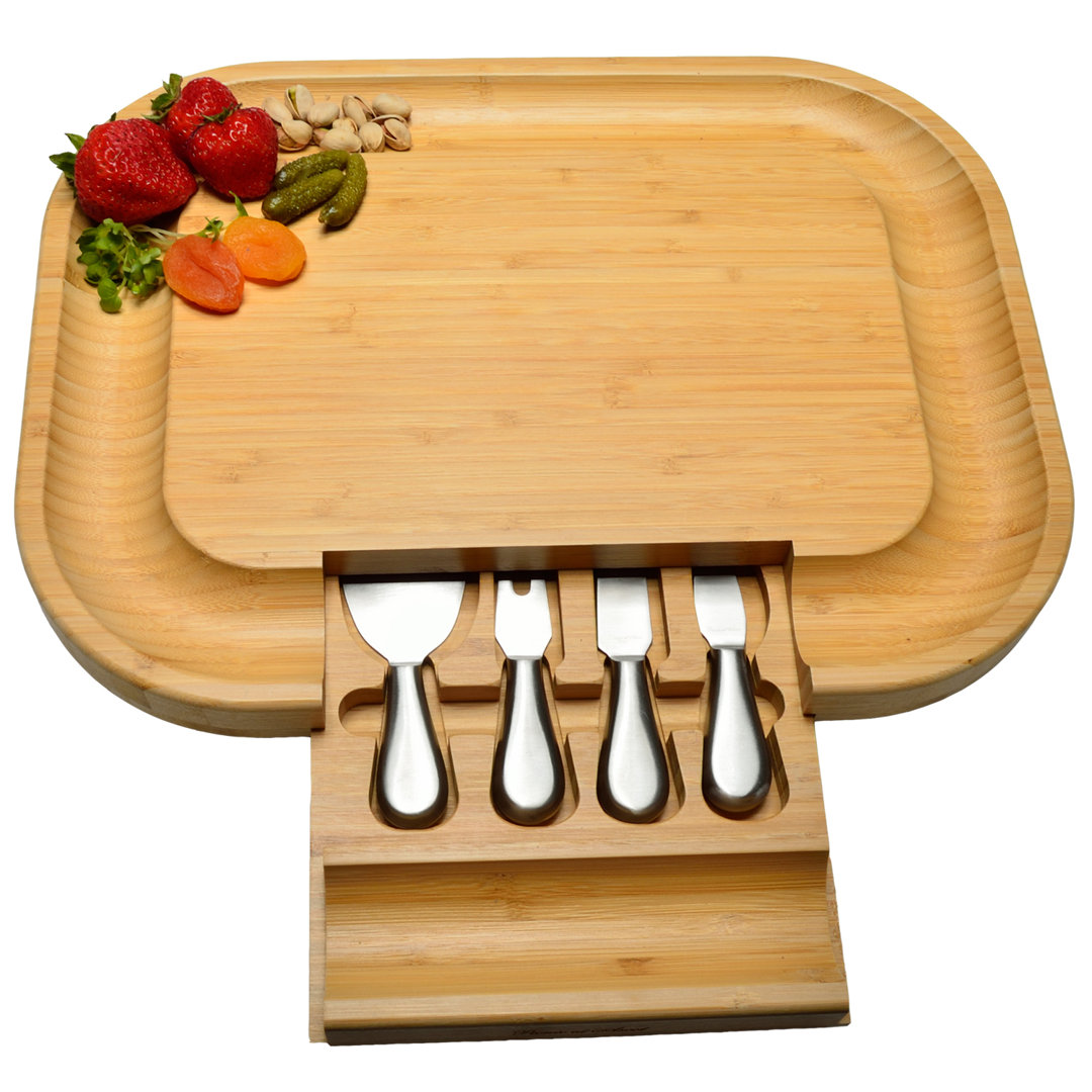 August Grove® Savala Bamboo Cheese Board August Grove®