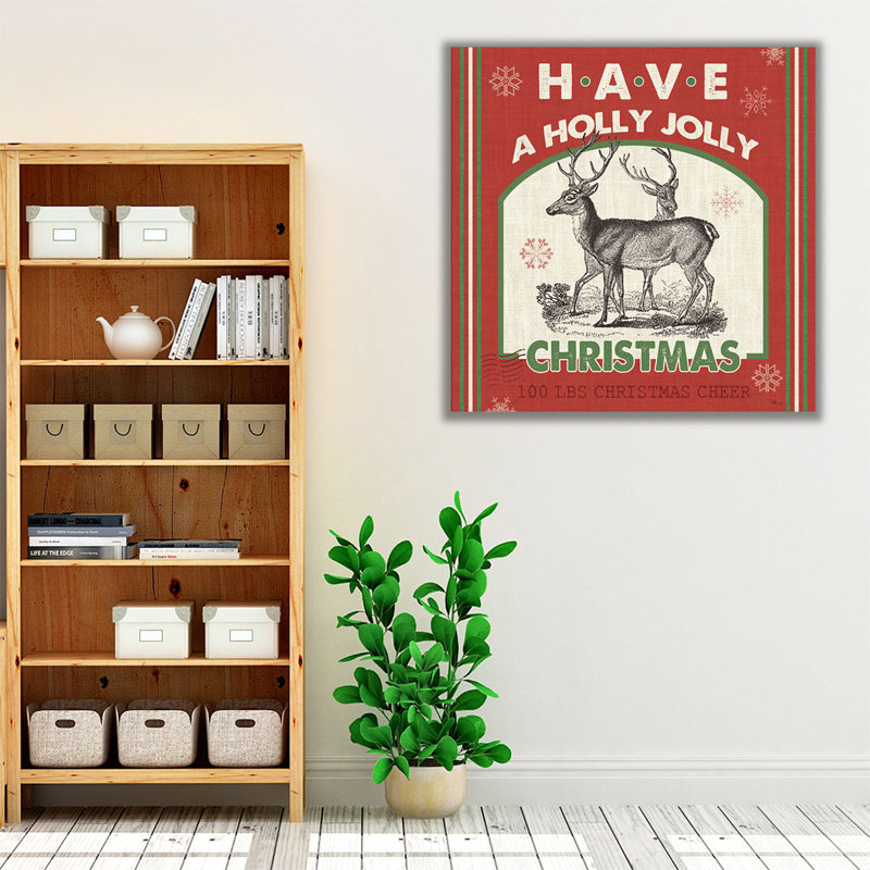Farmhouse Holiday IV - reproduction d'art sur toile, H 12 po x l 12 po