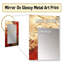 Red Gold Fusion Spiral - grand miroir mural spirales abstraites, miroir doré unique, impression sur métal-592985317