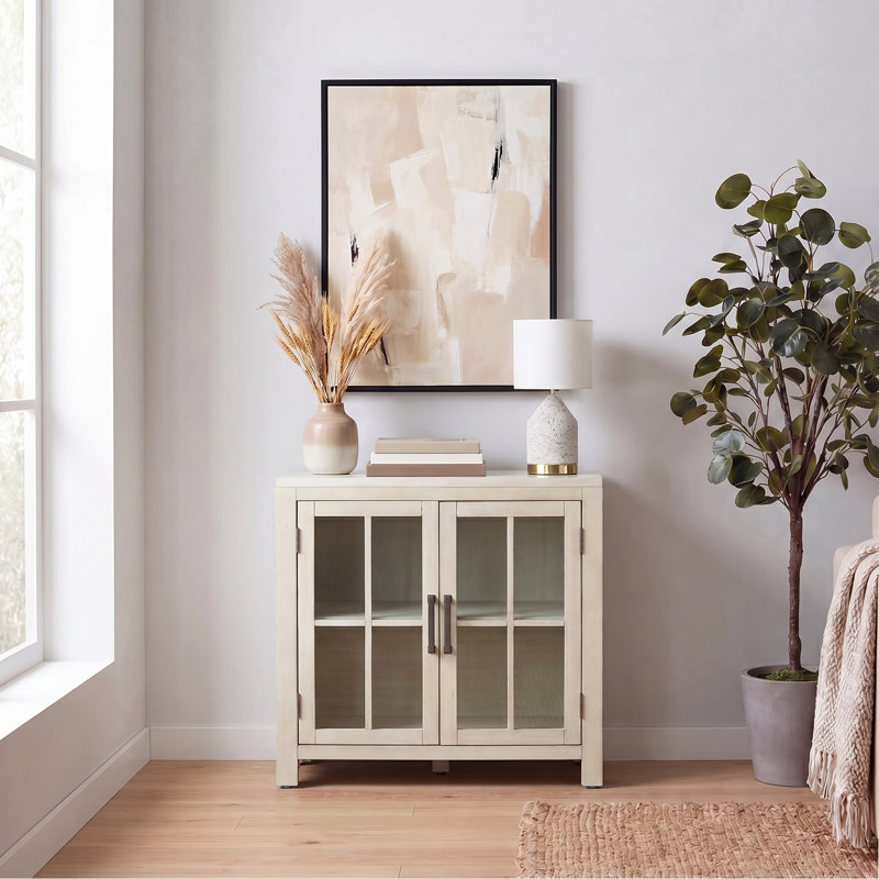 Armoire à deux portes Michonne, Crème