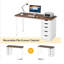 Bureau d'ordinateur 47 po avec 5 tiroirs et armoire réversible-1794612040