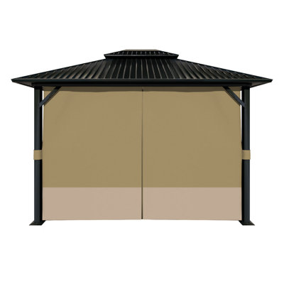 Aoodor Replacement 4-Panel Gazebo Sidewall Curtains