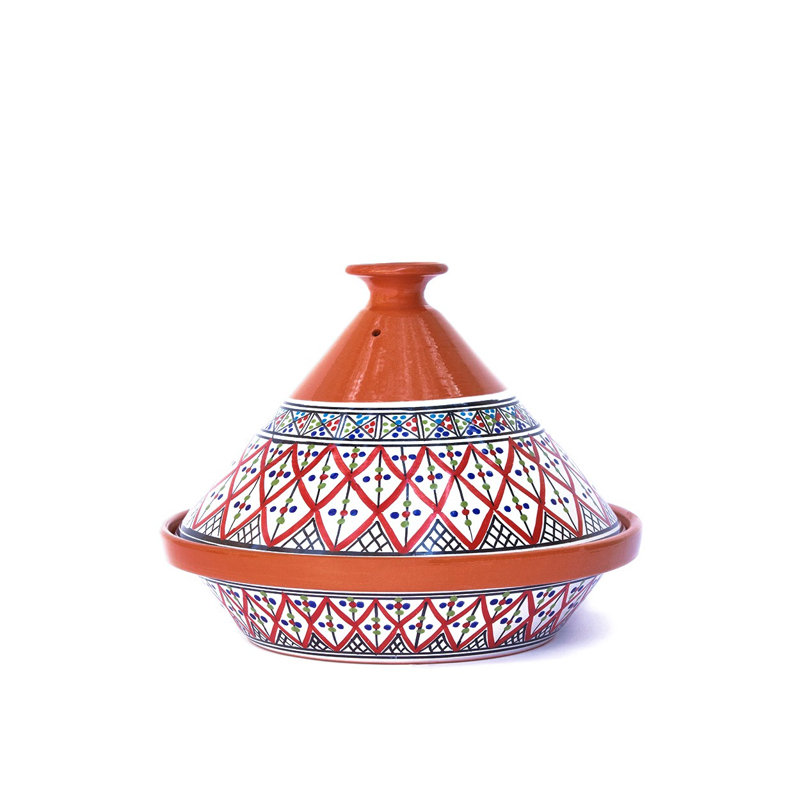 Tajine marocain Kamsah, 8 pintes, Rouge