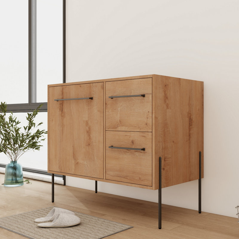 Base de meuble-lavabo sur pied simple 36 po avec tablette et tiroirs 36 po