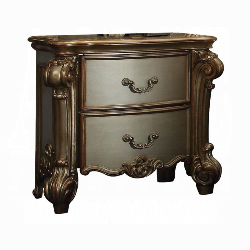 Normant 30" Bone Wood Two Drawer Nightstand