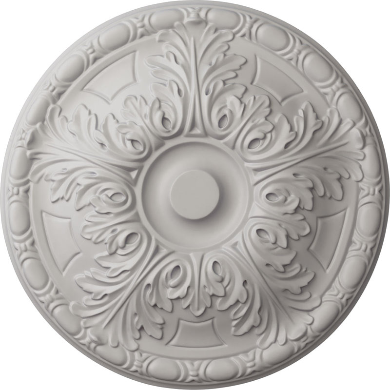 Endurathane Granada Ceiling Medallion, 15 3/4"OD x 5/8"P (Fits Canopies up to 4 1/4"), Hand-Painted Ultra Pure White Finish