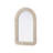 Dennard Arch Cornhusk Mirror in Linen White-108455474
