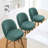 26" Swivel Upholstered Counter Stool Set of 3, with Solid Wood Frame and Mid Back-1165275137-1160884608